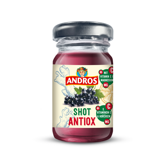 Andros Shot Antiox-feketeribizli-gyömbér ital c-vitaminnal és magnéziummal 55 ml
