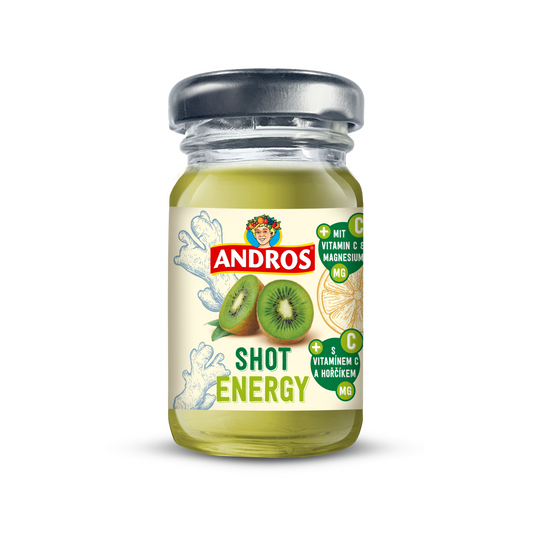 Andros shot energy-kiwi-gyömbér ital C-vitaminnal és magnéziummal 55 ml