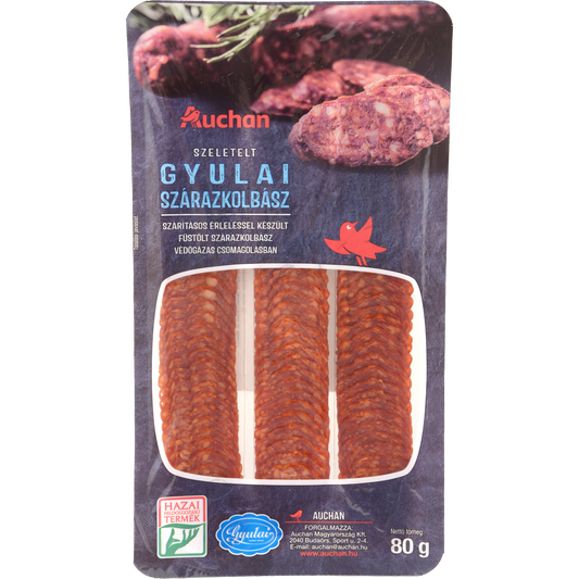 Auchan Kedvenc Gyulai kolbász szeletelt 80 g
