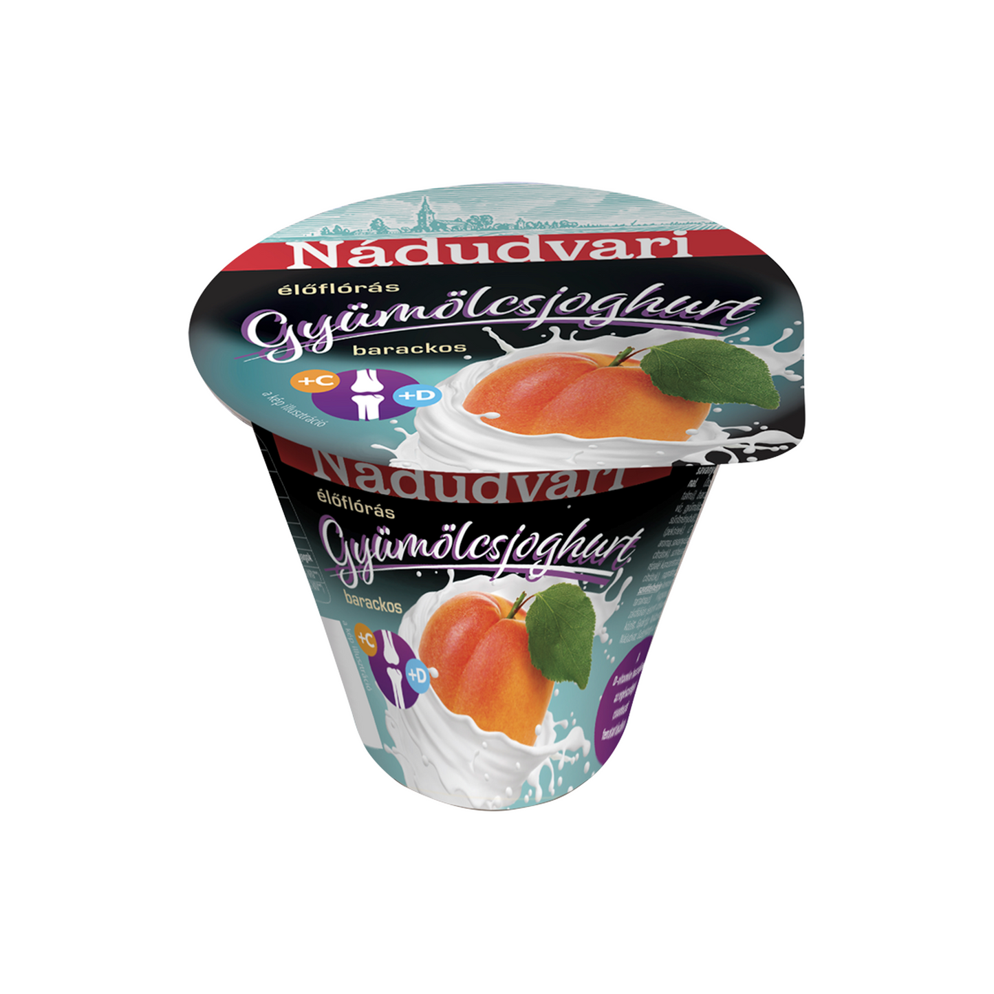 Nádudvari élőflórás, barackos, zsírszegény gyümölcsjoghurt 125 g