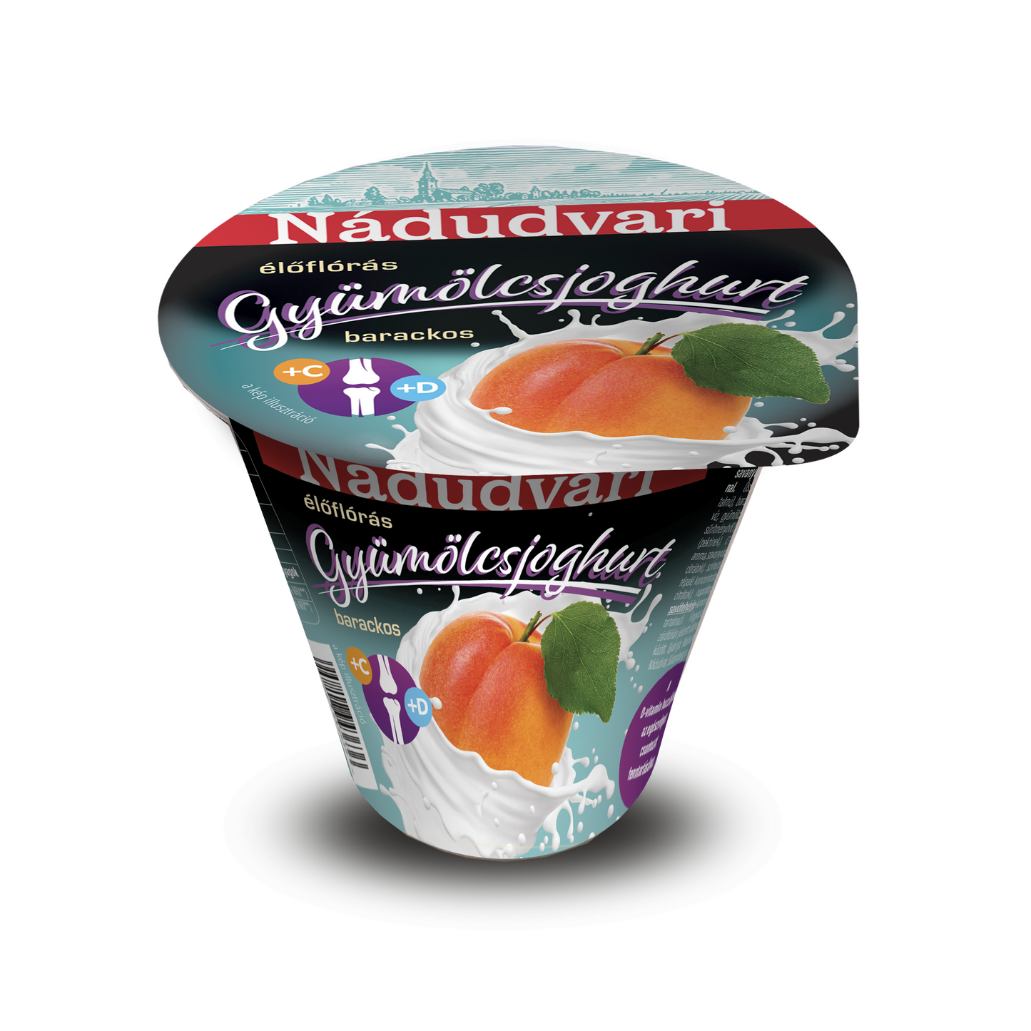 Nádudvari élőflórás, barackos, zsírszegény gyümölcsjoghurt 125 g