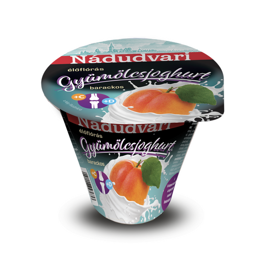 Nádudvari élőflórás, barackos, zsírszegény gyümölcsjoghurt 125 g