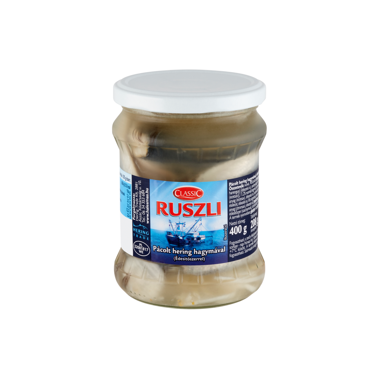 Classic Ruszli pácolt hering hagymával, édesítőszerrel 400 g