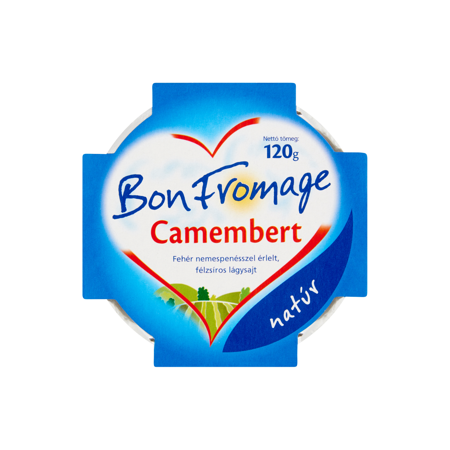 Bon Fromage Camembert natúr fehér nemespenésszel érlelt, zsíros lágysajt 120 g