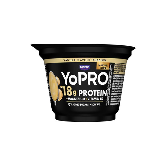Danone YoPro vaníliaízű tejdesszert édesítőszerrel, magnéziummal és folsavval 180 g