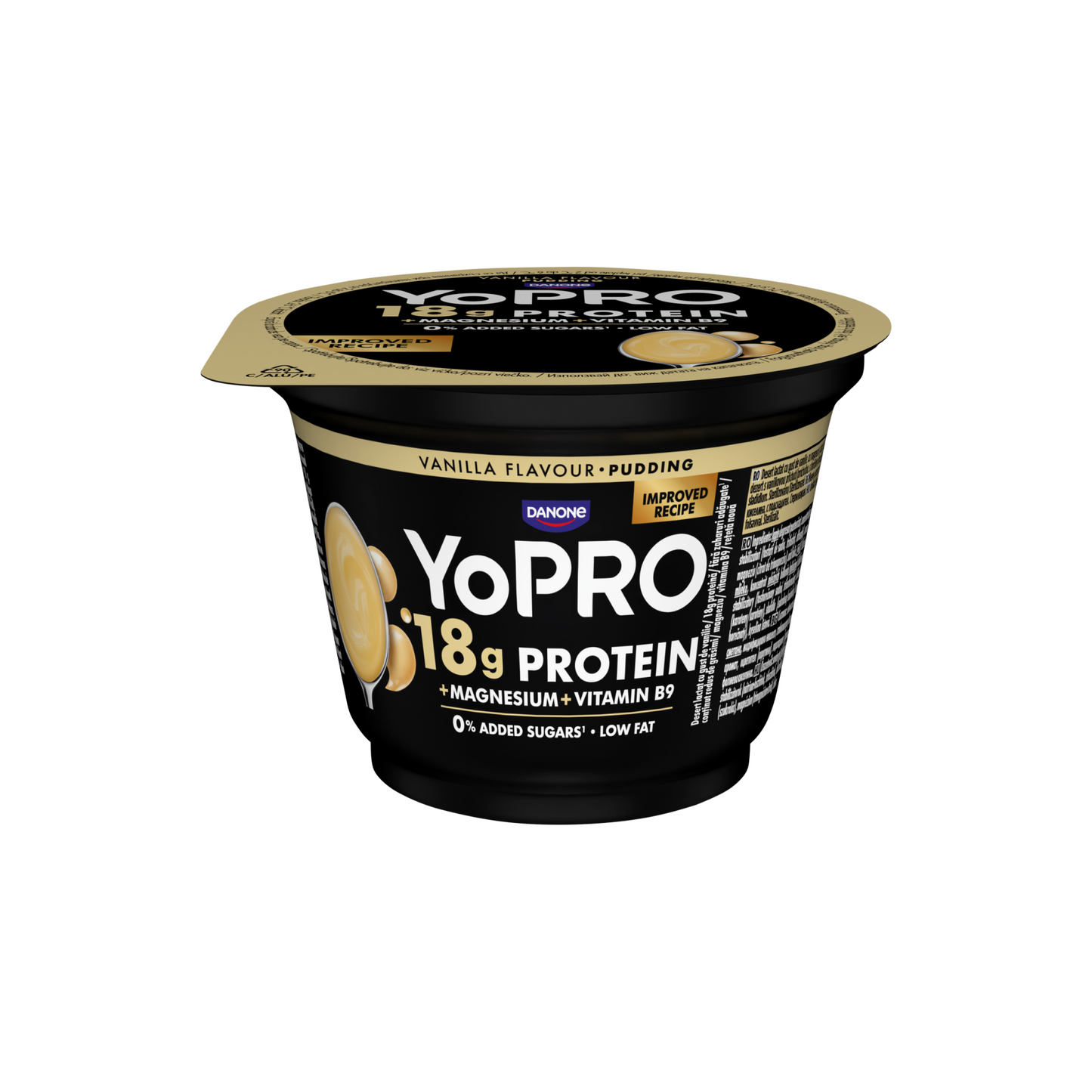 Danone YoPro vaníliaízű tejdesszert édesítőszerrel, magnéziummal és folsavval 180 g