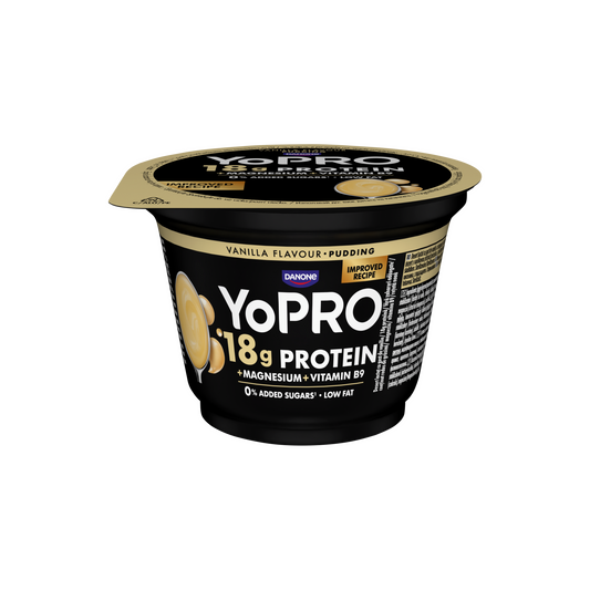 Danone YoPro vaníliaízű tejdesszert édesítőszerrel, magnéziummal és folsavval 180 g