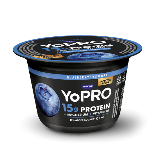 Danone YoPro sovány joghurt áfonyával, édesítőszerekkel, magnéziummal és folsavval 160 g