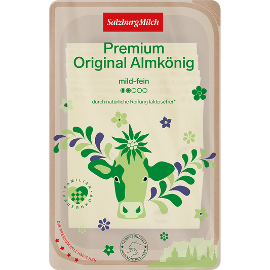 Almkönig szeletelt félkemény sajt 150 g