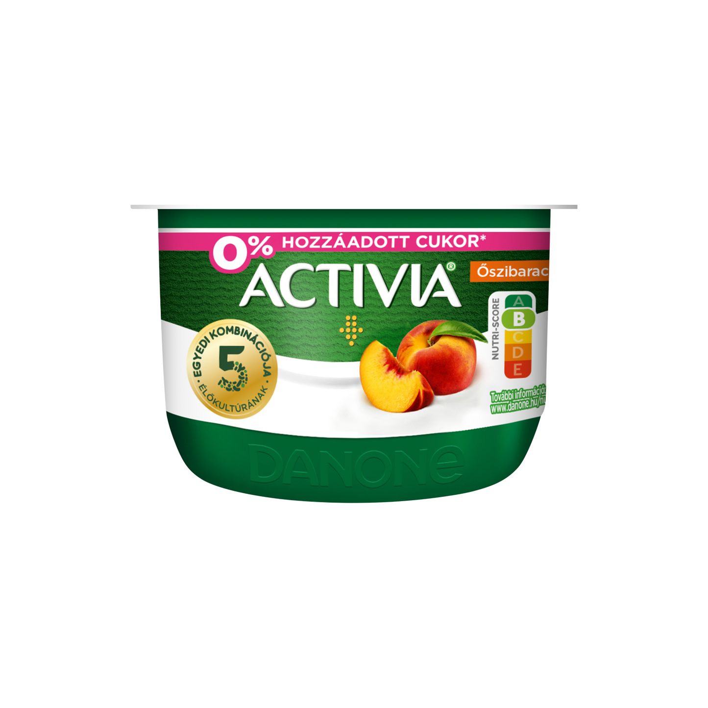 Danone Activia őszibarackos joghurt élőkultúrával, édesítőszerekkel 125 g