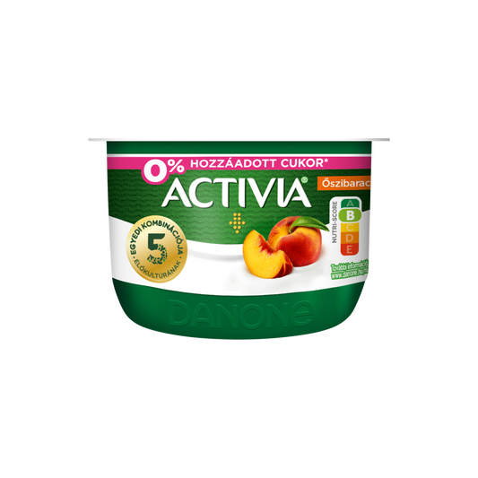 Danone Activia őszibarackos joghurt élőkultúrával, édesítőszerekkel 125 g