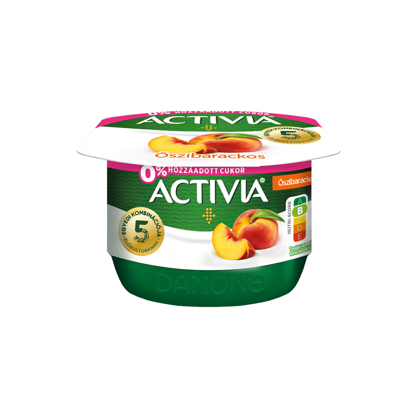 Danone Activia őszibarackos joghurt élőkultúrával, édesítőszerekkel 125 g
