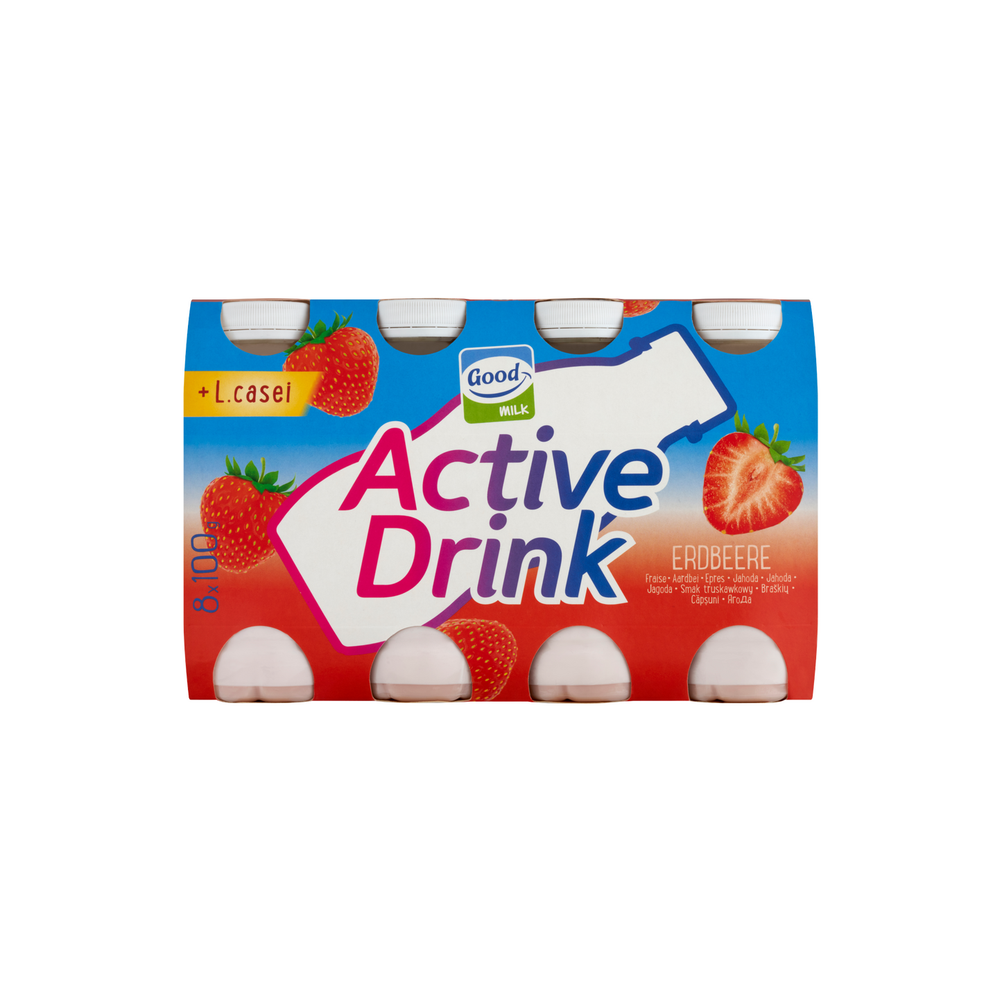 Good Milk Active Drink epres zsírszegény joghurtital 8 x 100 g (800 g)