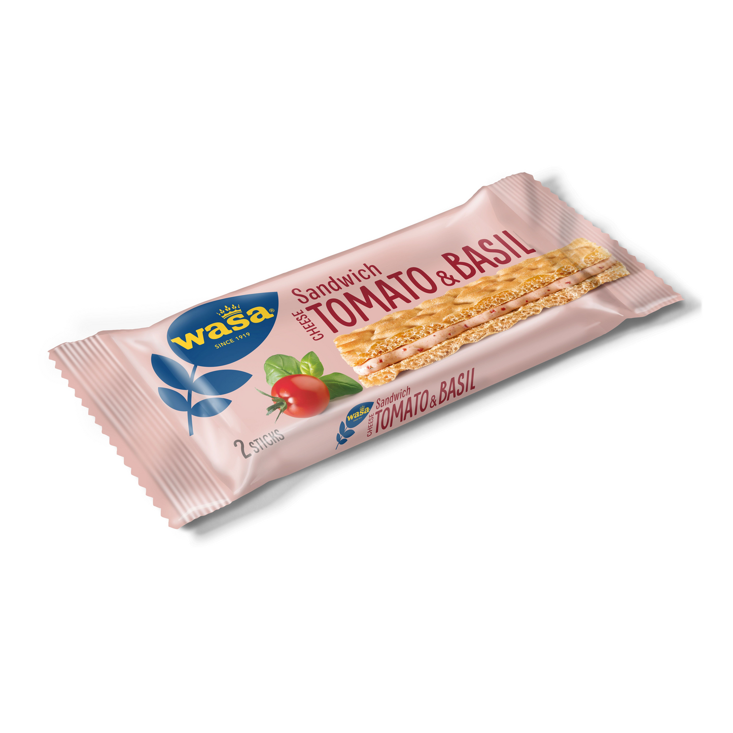 Wasa Sandwich ropogós búzakenyér sajtos-paradicsomos-bazsalikomos ízű töltelékkel 2 szelet 40 g