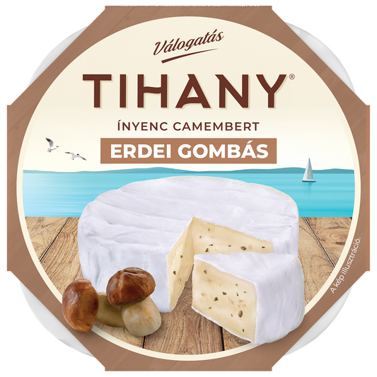 Tihany Válogatás Ínyenc Camembert erdei gombás zsírdús lágy sajt 120 g