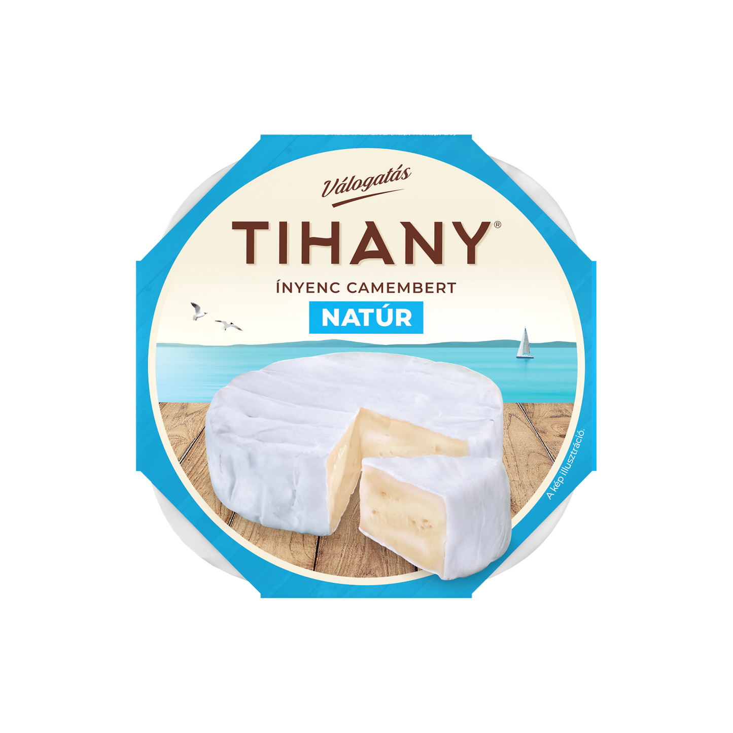 Tihany Válogatás Ínyenc Camembert natúr, zsírdús lágy sajt 120 g