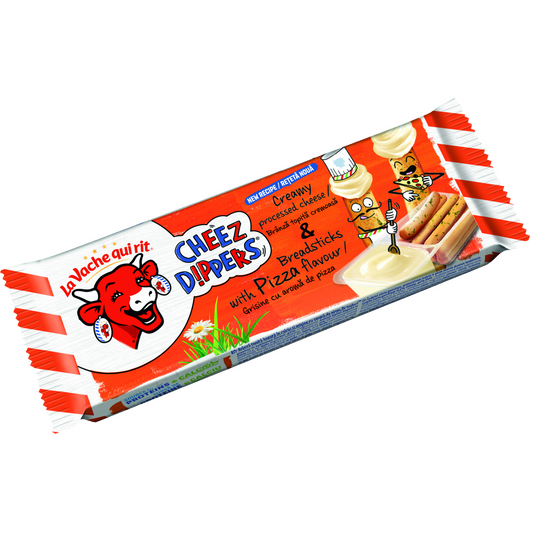 LVQR ömlesztett kenhető zsíros sajtkészítmény pizzás ízű kenyérrudakkal 35 g