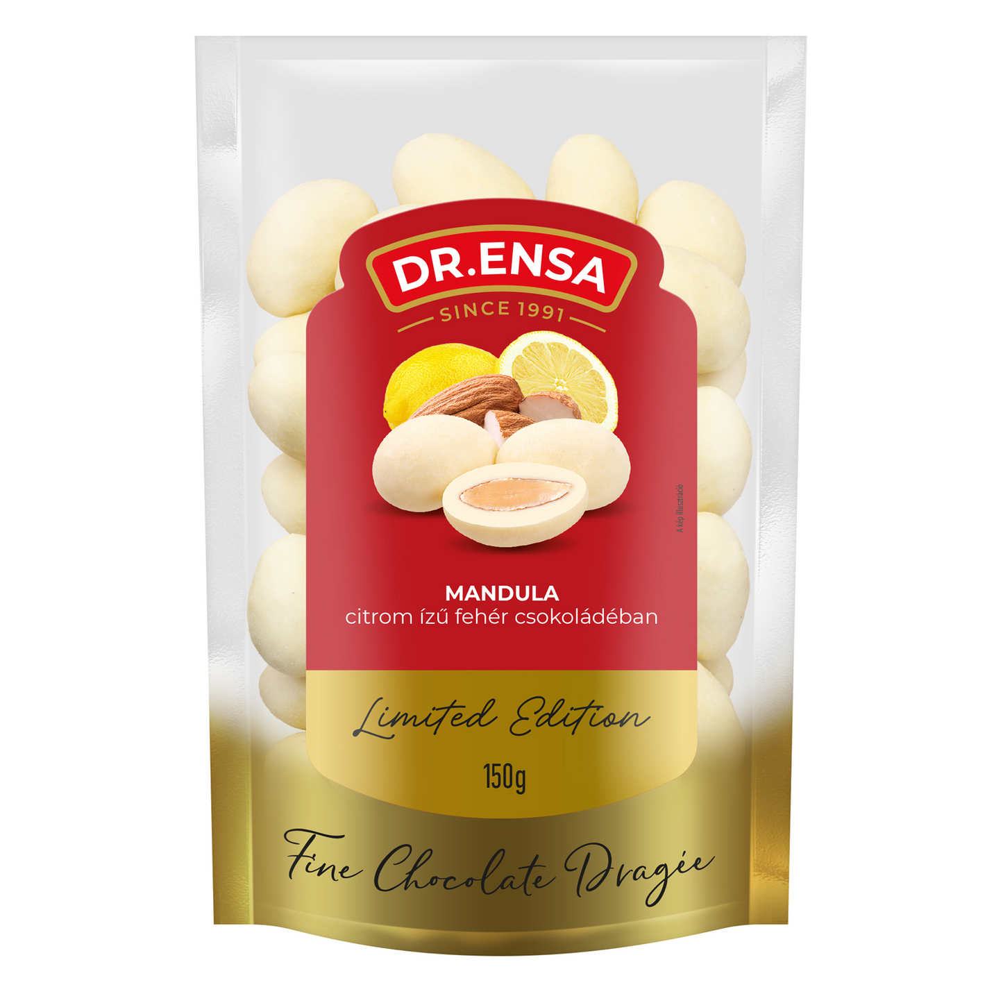 Citrom poros fehércsokokoládés mandula 150g