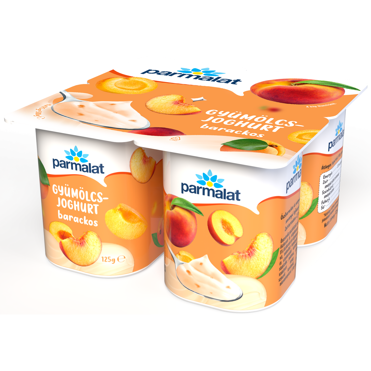 Parmalat barackos gyümölcsjoghurt 4 x 125 g