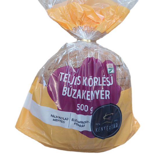 Kenyértár teljes kiőrlésű szeletelt búzakenyér 500 g