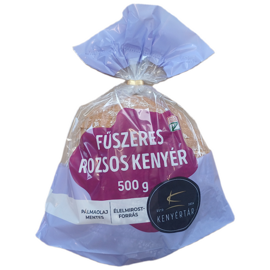 Kenyértár szeletelt fűszeres rozsos kenyér 500 g