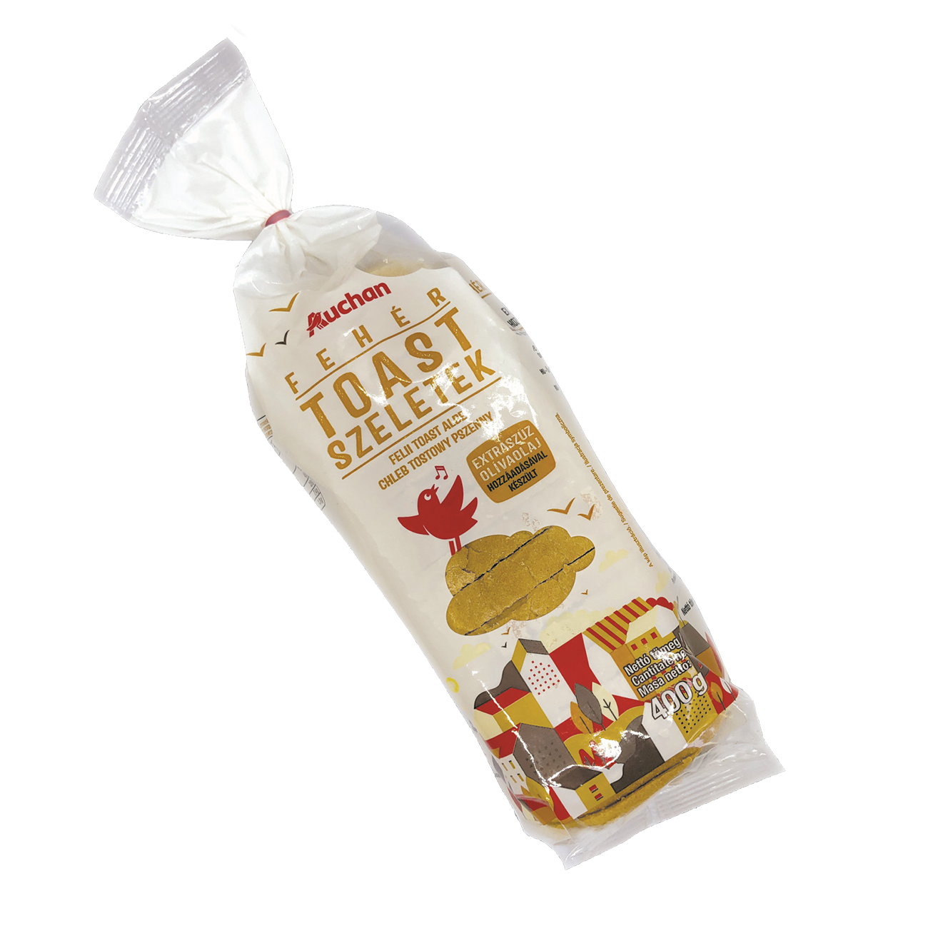 Auchan Fehér toast szeletek 400g