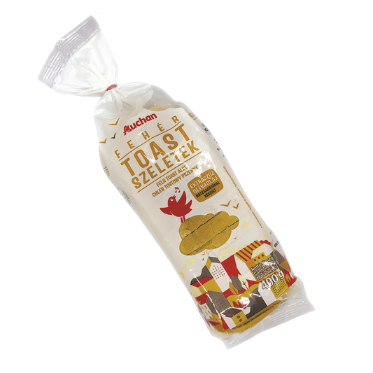 Auchan Fehér toast szeletek 400g