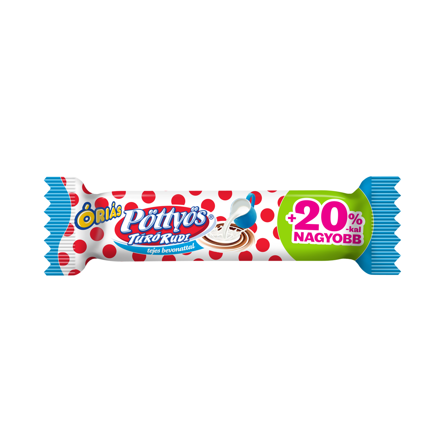 Pöttyös Óriás Túró Rudi natúr túródesszert kakaós tejbevonattal 62 g