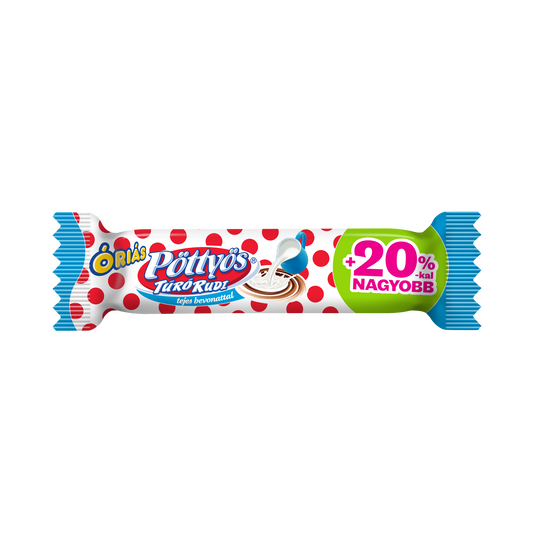Pöttyös Óriás Túró Rudi natúr túródesszert kakaós tejbevonattal 62 g