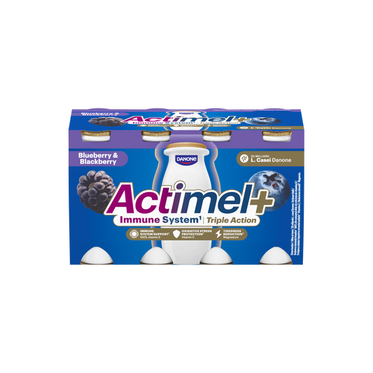 Danone Actimel+ áfonya- és feketeszeder ízű joghurtalapú ital 8 x 100 g (800 g)