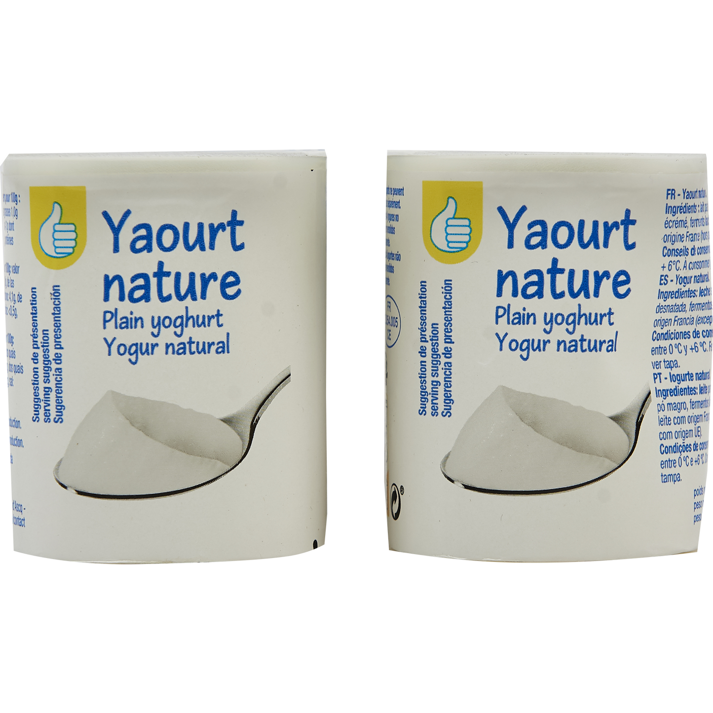 Auchan Tipp natúr joghurt  4 x 125 g