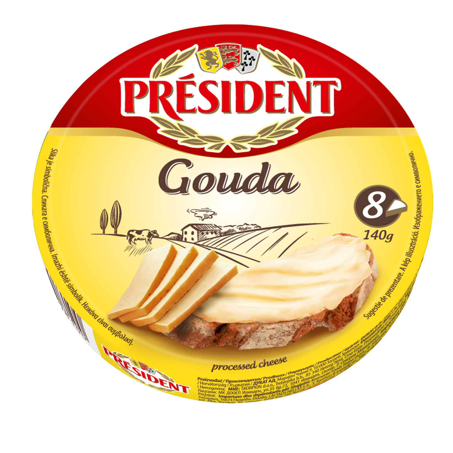 President ömlesztett sajt gouda140 g