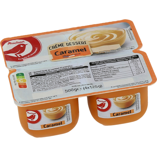 Auchan Kedvenc krém dresszert karamell 4 x 125 g