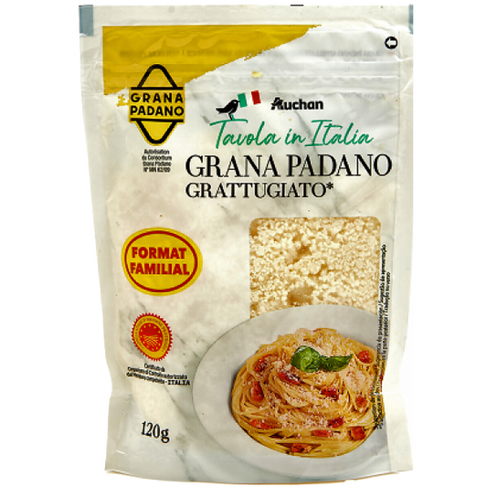 Auchan Kedvenc Tavola in Italia Grana Pandano reszelt sajt 120 g