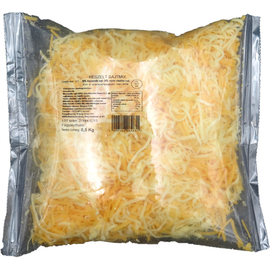 Reszelt sajtmix mozzarella-cheddar 500 g