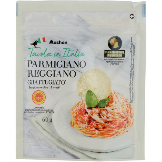 Auchan Kedvenc Tavola in Italia Parmigiano Reggiano reszelt sajt 60 g