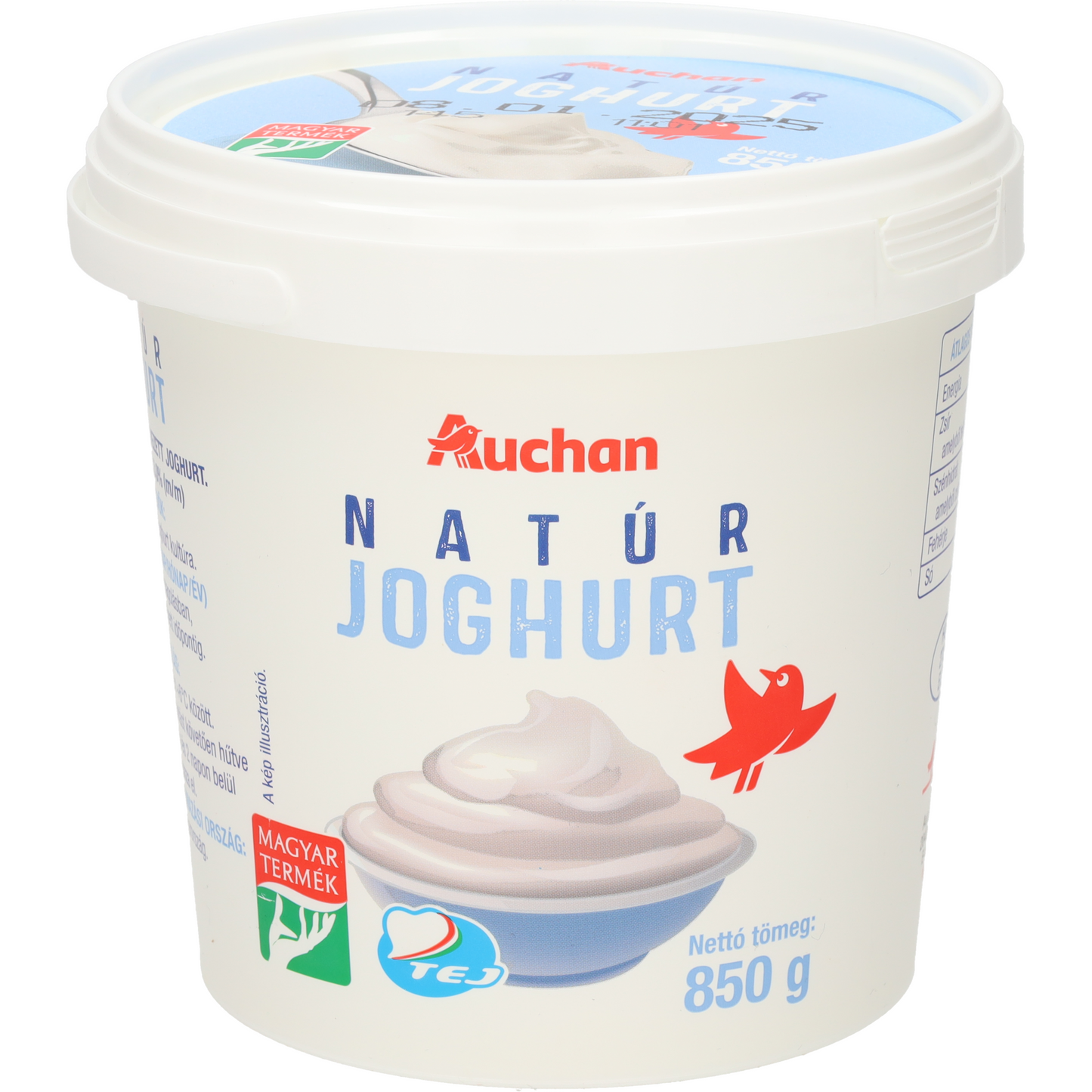 Auchan Kedvenc natúr joghurt 850 g