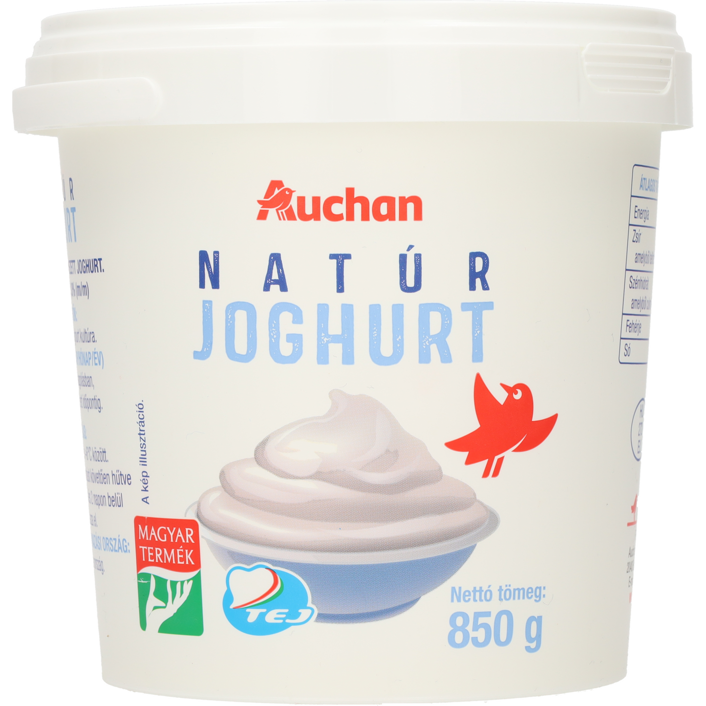 Auchan Kedvenc natúr joghurt 850 g