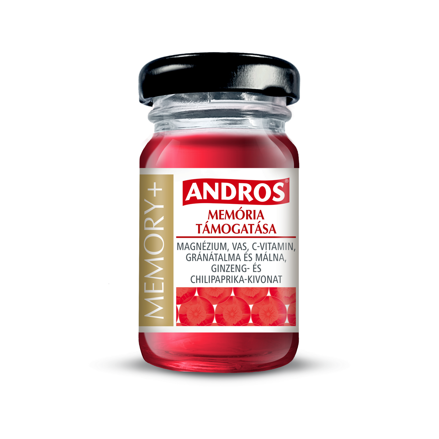 Andros Memoóra támogatása - Magnézium, vac, C-vitamin, gránátalma és málna, ginzeng- és chilipaprika-kivonat 55ml