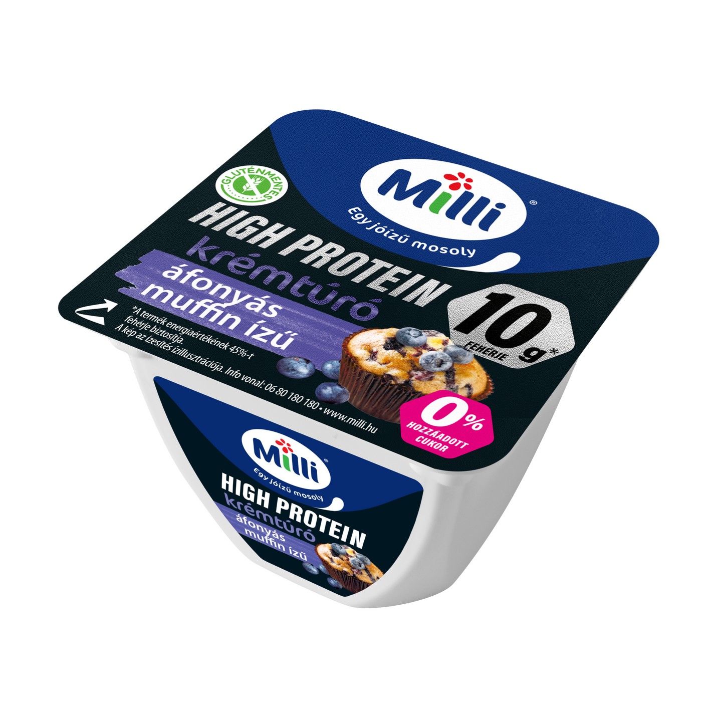 Milli High Protein áfonyás muffin ízű krémtúró 150 g