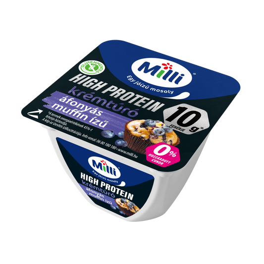Milli High Protein áfonyás muffin ízű krémtúró 150 g
