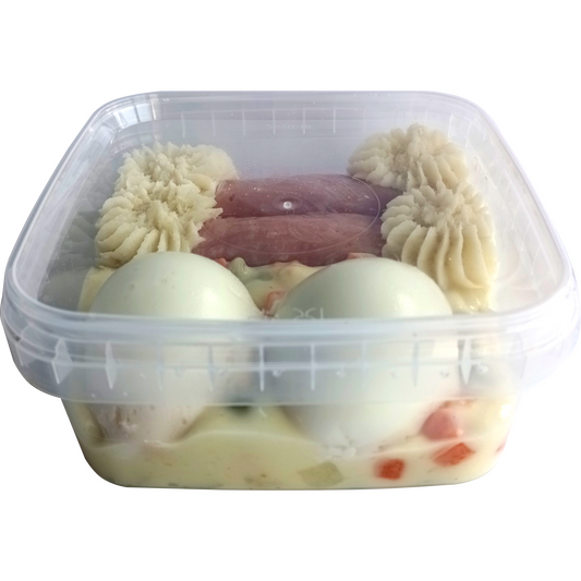 Tormás sonkatekercs, kaszinótojás, franciasalátával  380g