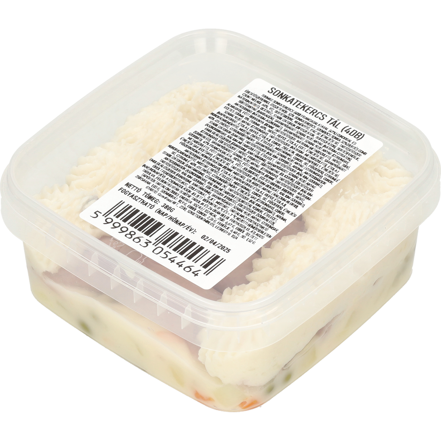 Tormás sonkatekercs (4db) franciasalátával (47%) 380g