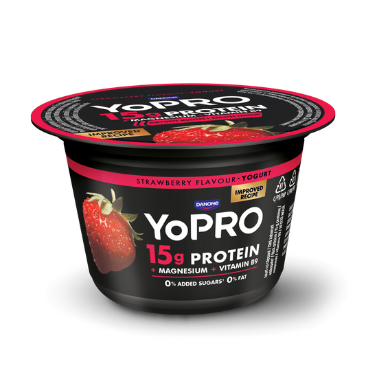 Danone YoPro sovány joghurt eperrel, édesítőszerekkel 160 g