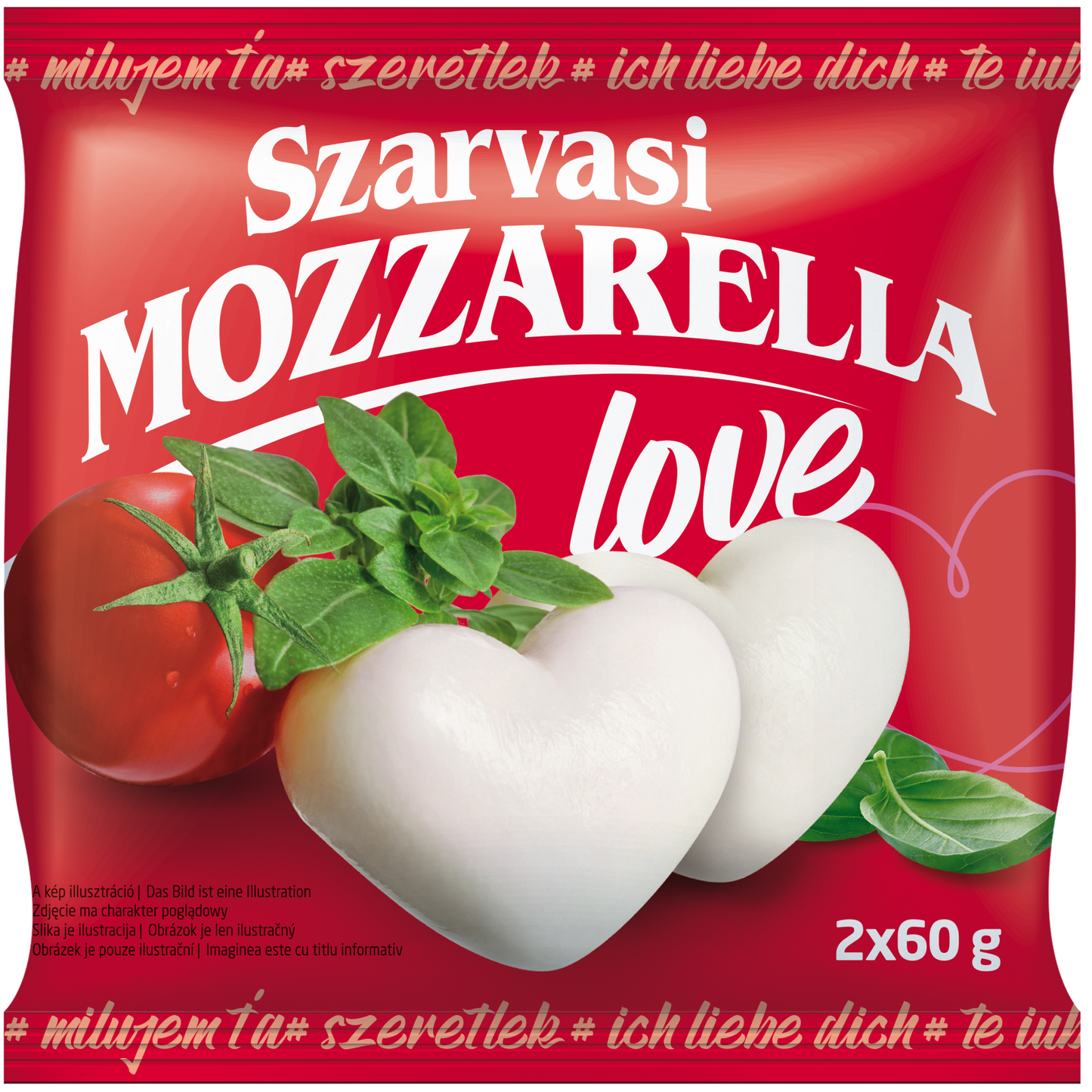 Szarvasi Love Mozzarella zsíros, lágy sajt 2 x 60 g (120 g)