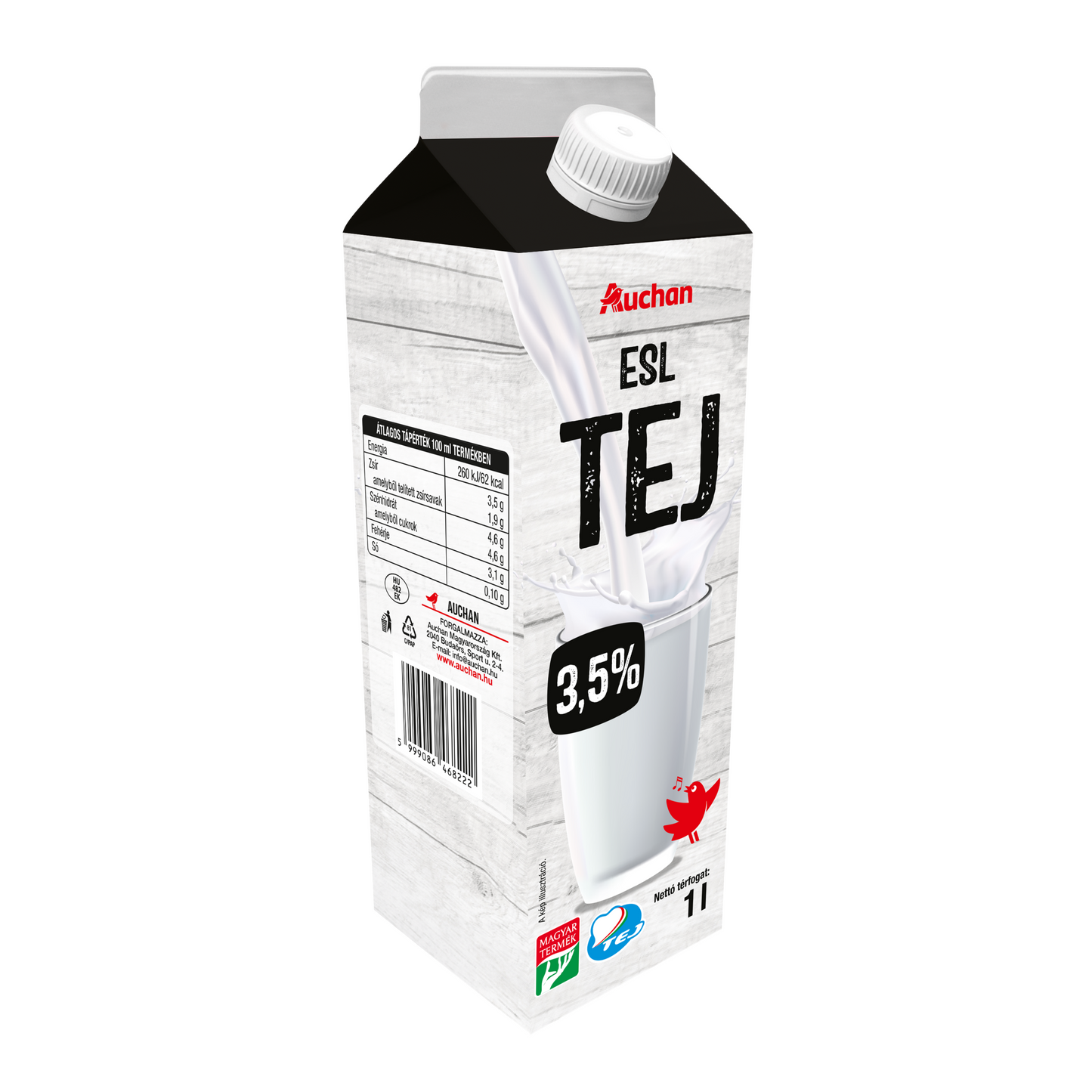 Auchan Kedvenc ESL tej 3,5% 1 l