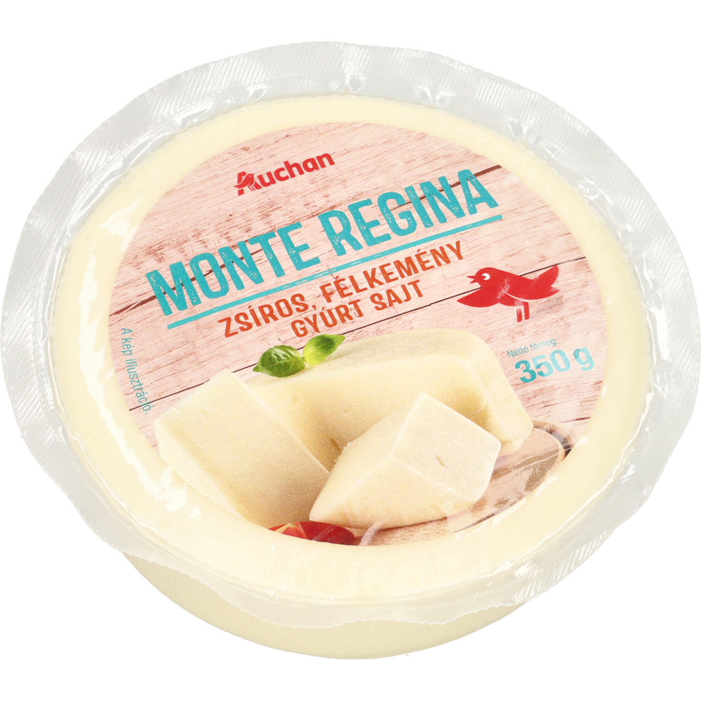 Auchan Kedvenc Monte Regina zsíros gyúrt sajt 350 g