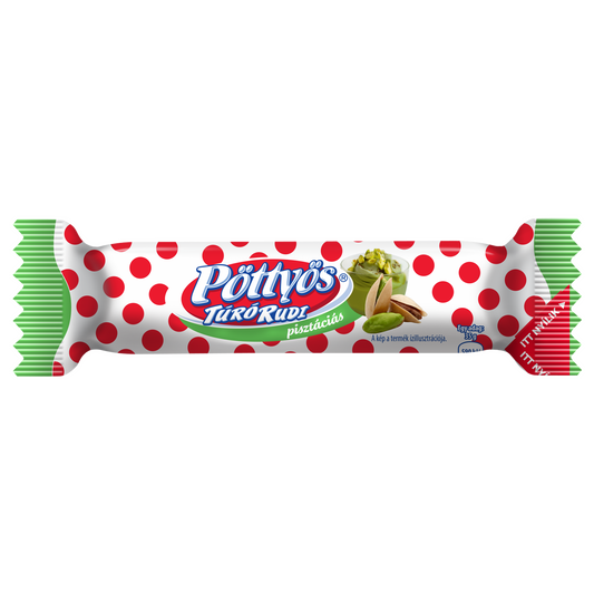 Pöttyös Túró Rudi pisztáciás túródesszert kakaós étbevonattal, pisztáciás töltelékkel 35 g