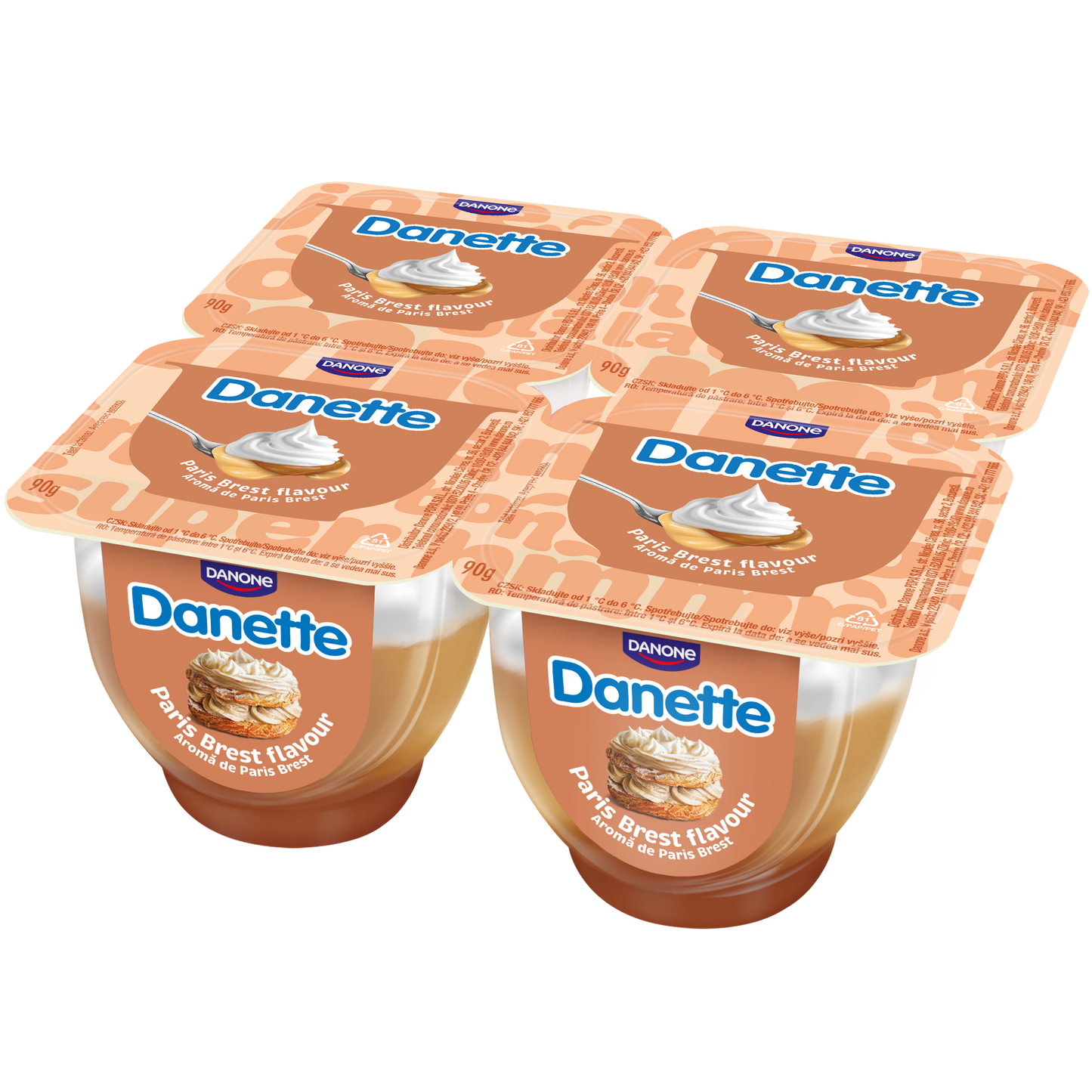 Danette Paris Brest ízű réteges tejdesszert 4 x 90 g (360 g)