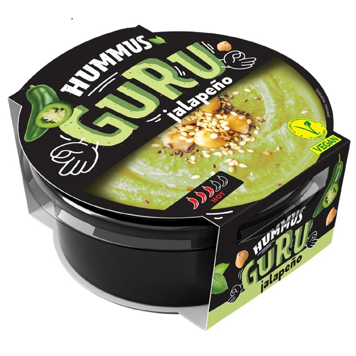 Guru Hummus jalapeno-s csicseriborsókrém 180 g